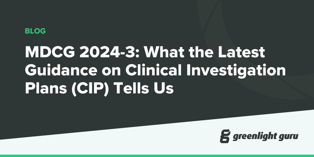 MDCG 2024-3: What The Latest Guidance On Clinical Investigation Plans ...